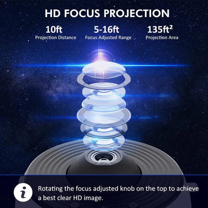 Galaxy Star Projector | Rotating Projection Night Light Bedroom Nursery Display-Night Light-Sasha Sydney