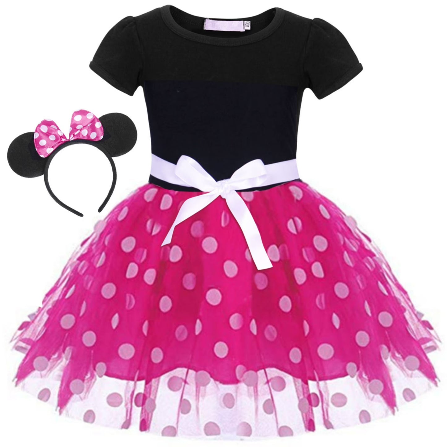 Girls Polka Dot Party Dress | Headband Costume Dress