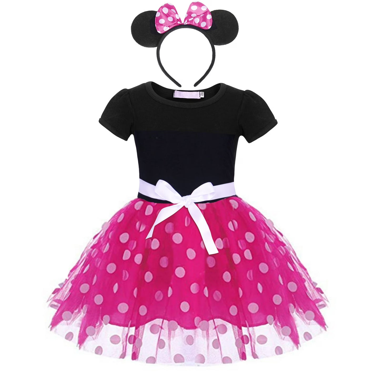 Girls Polka Dot Party Dress | Headband Costume Dress