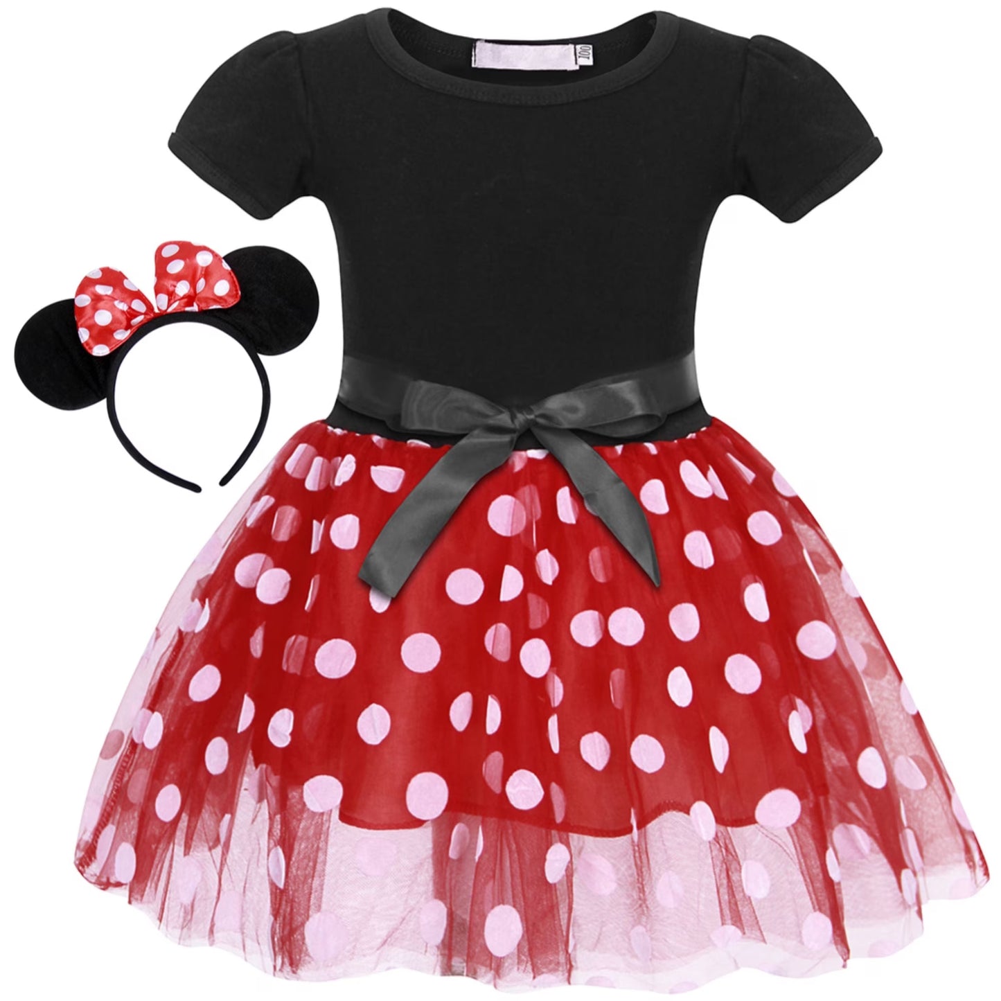Girls Polka Dot Party Dress | Headband Costume Dress