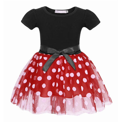 Girls Polka Dot Party Dress | Headband Costume Dress