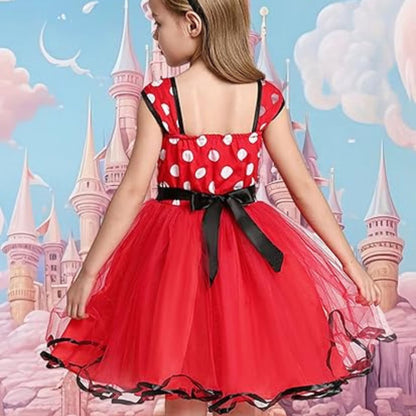 Girls Polka Dot Party Dress | Headband Costume Dress