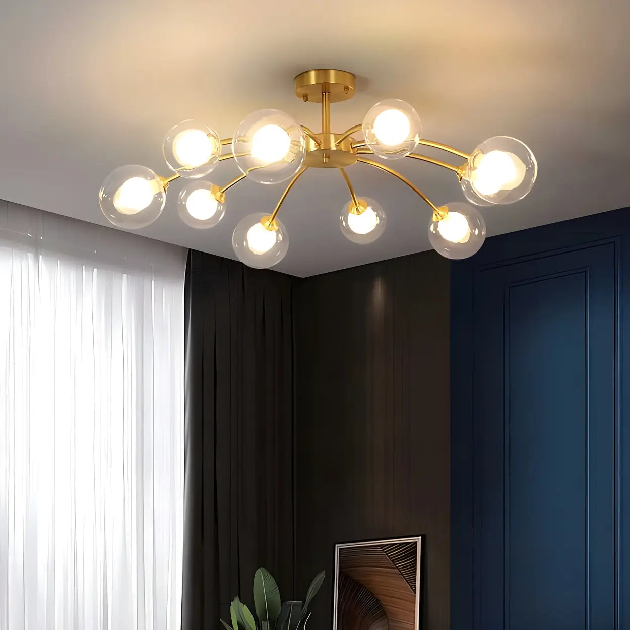 Industrial Globe Chandelier Light | Multi Arm Ceiling Light Interior Lighting-Ceiling Light-Sasha Sydney