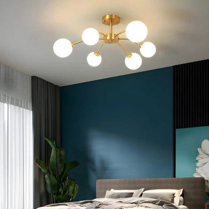 Industrial Globe Chandelier Light | Multi Arm Ceiling Light Interior Lighting-Ceiling Light-Sasha Sydney