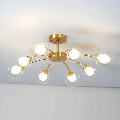 Industrial Globe Chandelier Light | Multi Arm Ceiling Light Interior Lighting-Ceiling Light-Sasha Sydney