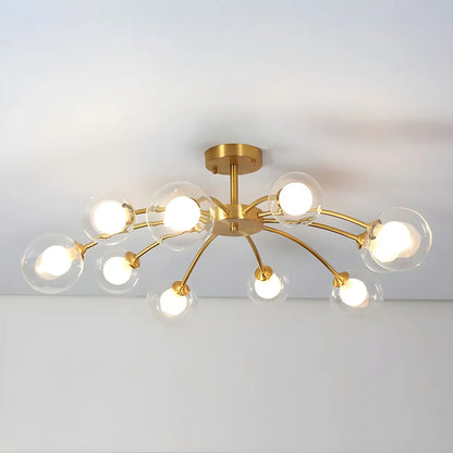 Industrial Globe Chandelier Light | Multi Arm Ceiling Light Interior Lighting-Ceiling Light-Sasha Sydney
