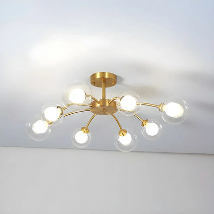 Industrial Globe Chandelier Light | Multi Arm Ceiling Light Interior Lighting-Ceiling Light-Sasha Sydney