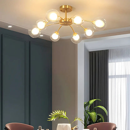 Industrial Globe Chandelier Light | Multi Arm Ceiling Light Interior Lighting-Ceiling Light-Sasha Sydney