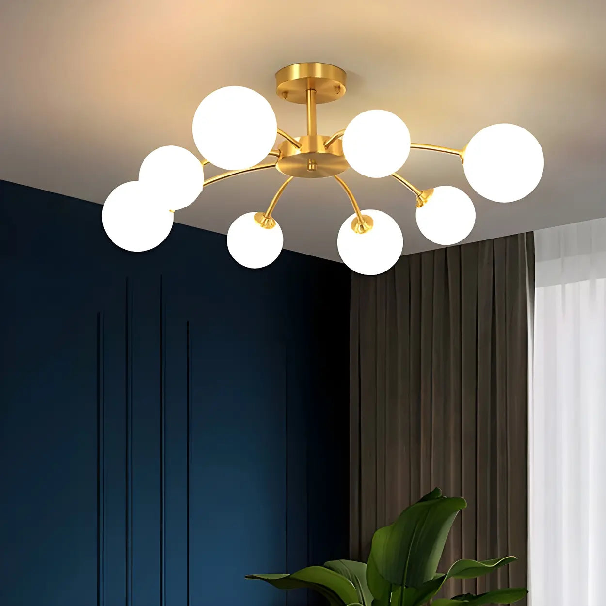 Industrial Globe Chandelier Light | Multi Arm Ceiling Light Interior Lighting-Ceiling Light-Sasha Sydney