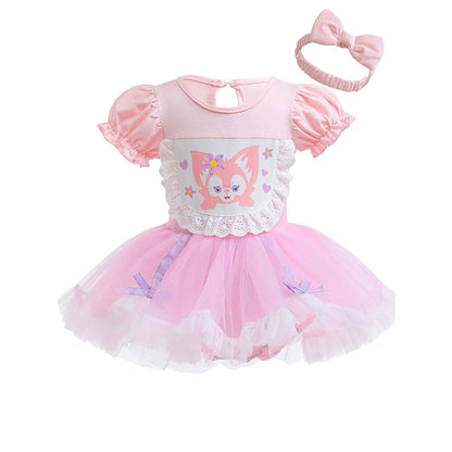 Infant Princess Costume Romper | Headband Dress Set