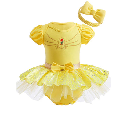 Infant Princess Costume Romper | Headband Dress Set