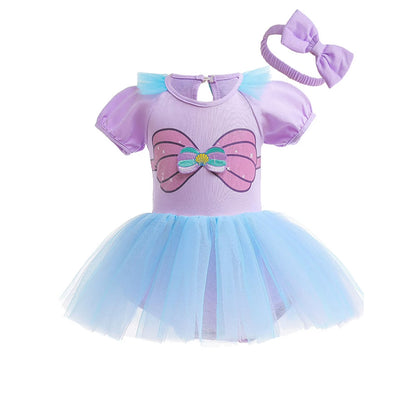 Infant Princess Costume Romper | Headband Dress Set