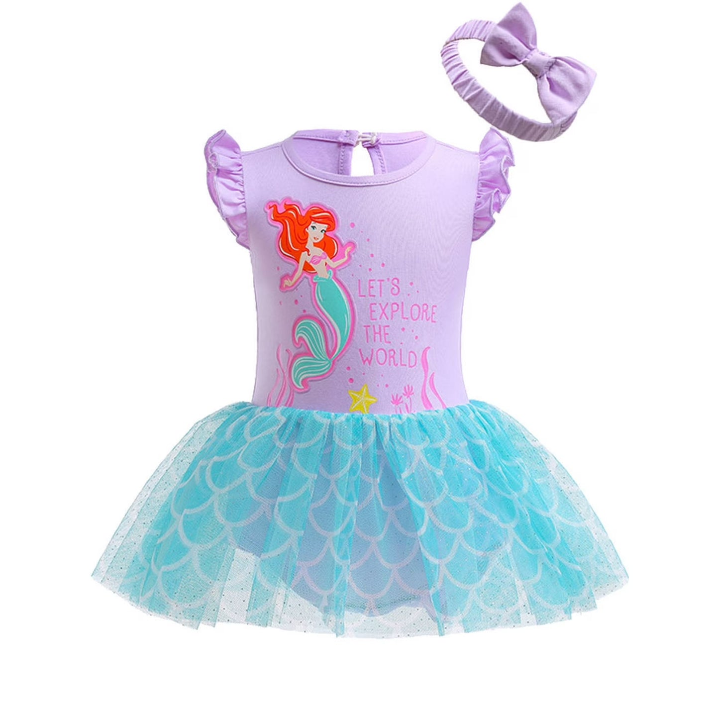 Infant Princess Costume Romper | Headband Dress Set
