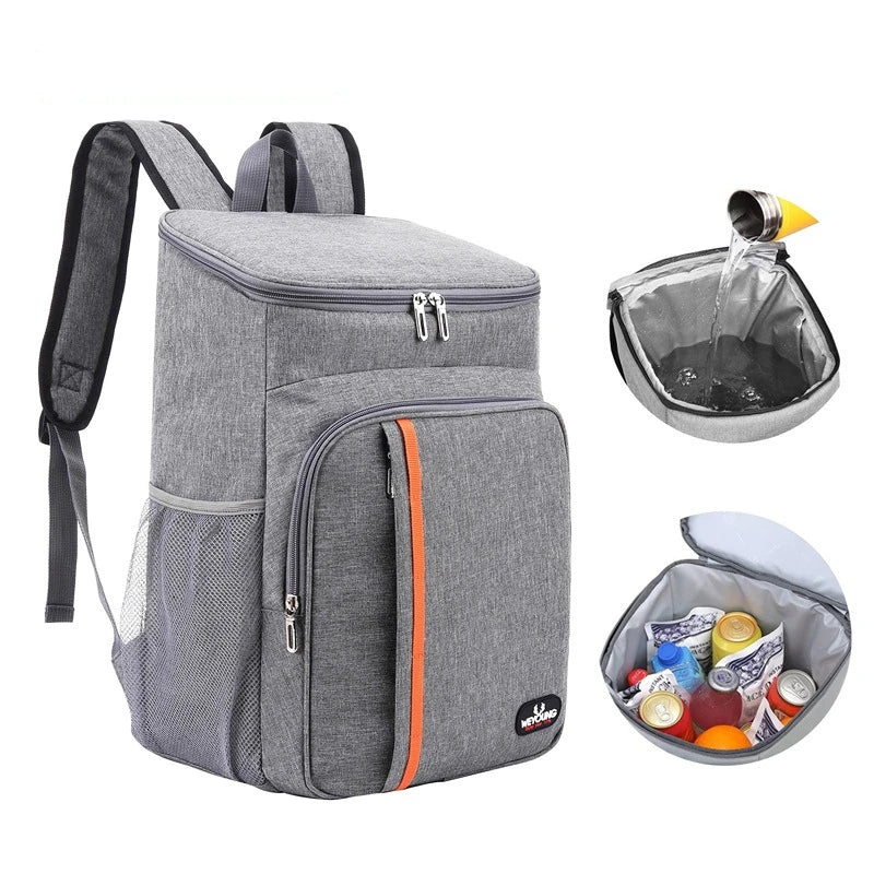 Insulated Cooler Backpack | Multiple Compartments Zip Closure Picnic Camping-Backpack-Sasha Sydney