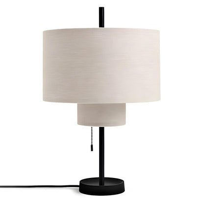 Japandi Drum Shade Table Lamp | Cylindrical Shade Table Light Interior Lighting-Table Lamp-Sasha Sydney