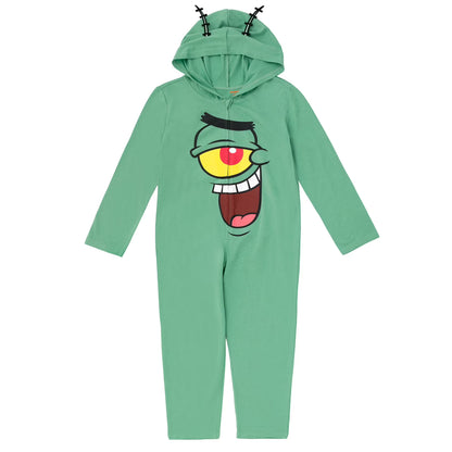Kid's Character Costume Coverall | Hooded Printed One Piece Dress Up