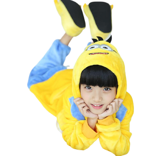 Kids Character Print Onesie | Hooded One Piece Sleepwear-Kids Costume-Sasha Sydney