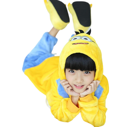 Kids Character Print Onesie | Hooded One Piece Sleepwear-Kids Costume-Sasha Sydney