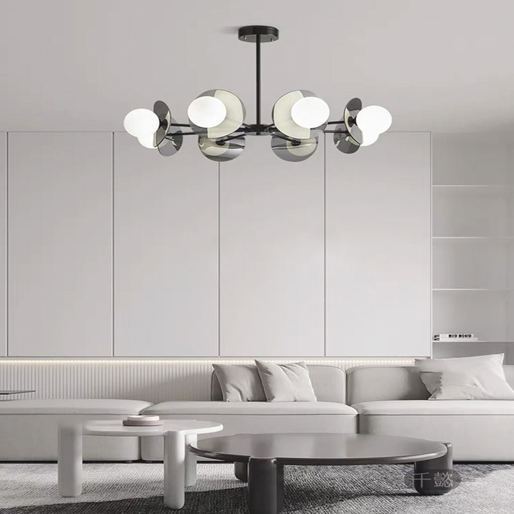 Loft Disc Chandelier | Globe Light Ceiling Fixture Interior Lighting-Ceiling Light-Sasha Sydney