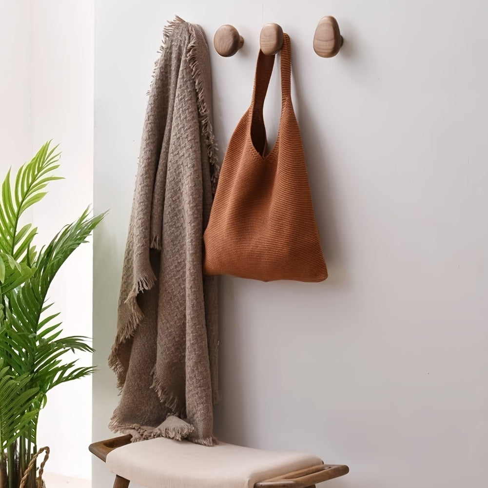Modern Round Coat Hooks | Wall Mounted Space Saving Entryway Use-Coat Hook-Sasha Sydney