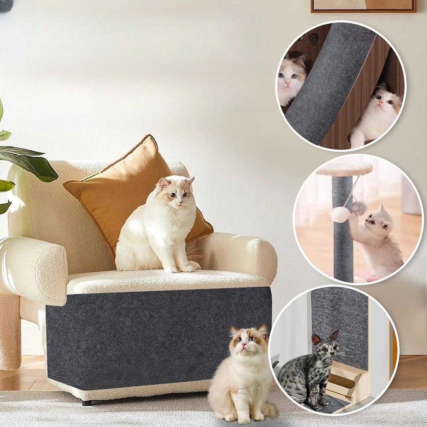 Sofa Protection | Cat Couch Protector Panel-Cat Furniture Accessory-Sasha Sydney