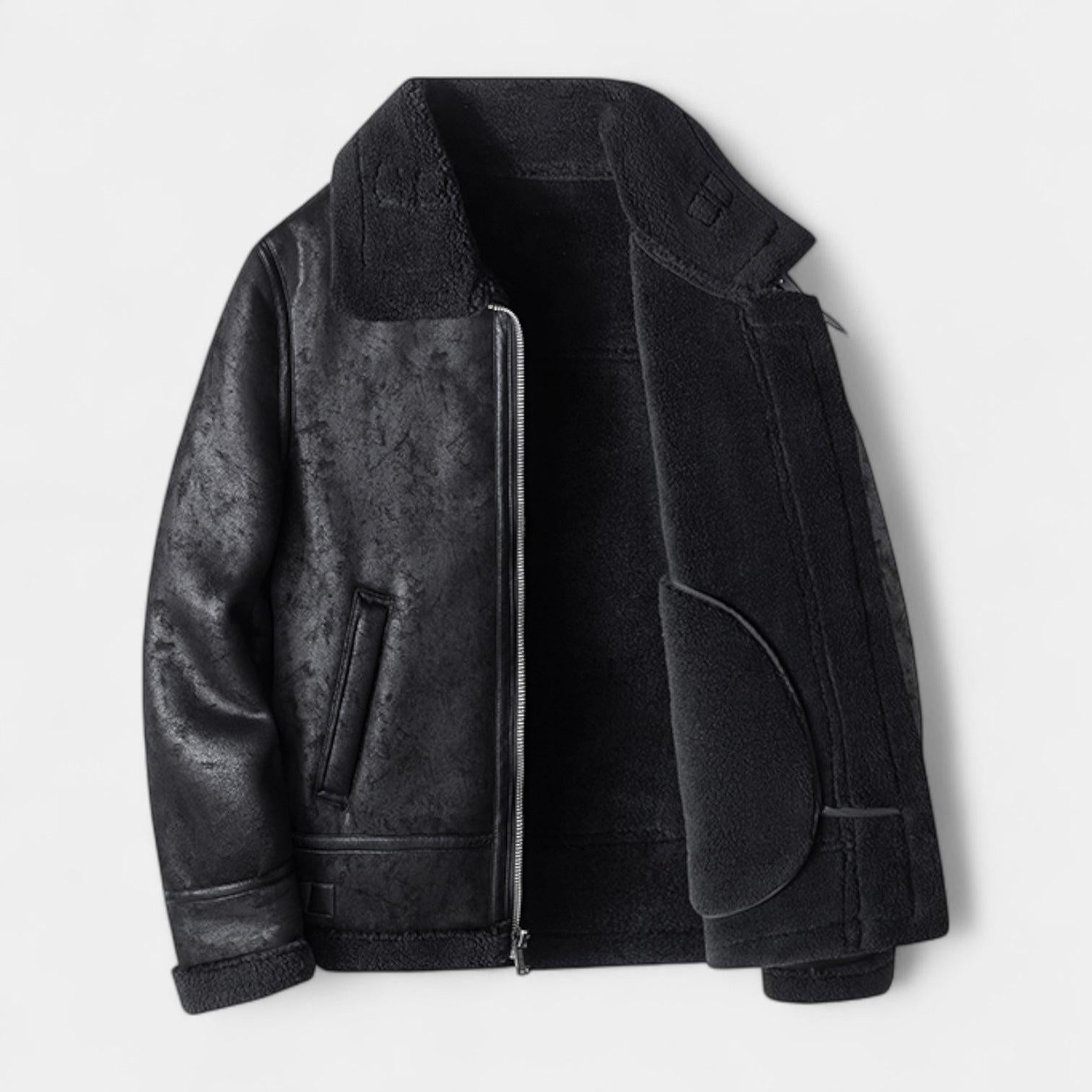 Men's Leather Aviator Jacket | Genuine Leather | Classic Design | Casual Outerwear for Men - Image 2
