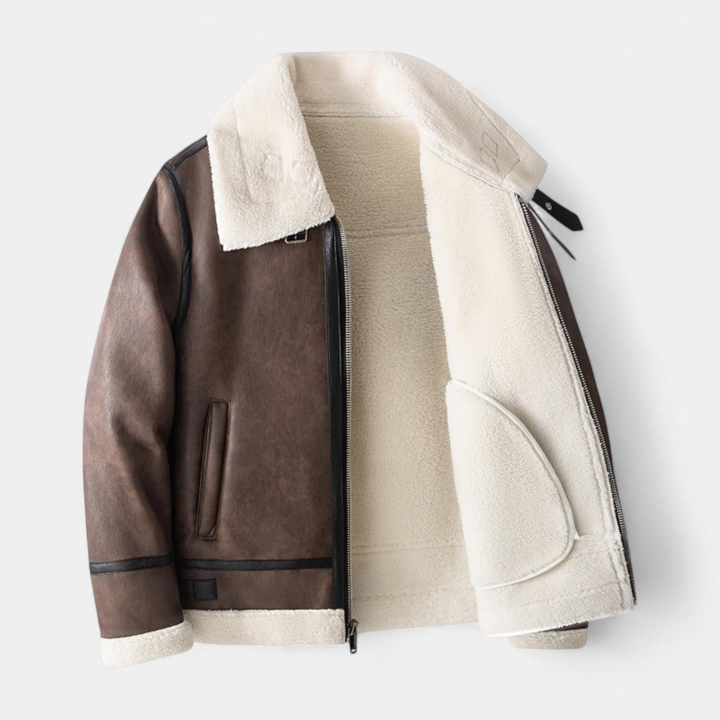 Men's Leather Aviator Jacket | Genuine Leather | Classic Design | Casual Outerwear for Men - Image 5