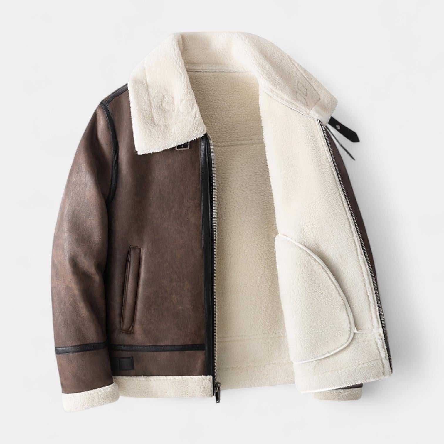 Men's Leather Aviator Jacket | Genuine Leather | Classic Design | Casual Outerwear for Men - Image 5