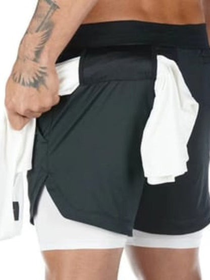 Men's Camo Sports Shorts | Towel Loop Phone Pocket Gym Running-Men Shorts-Sasha Sydney