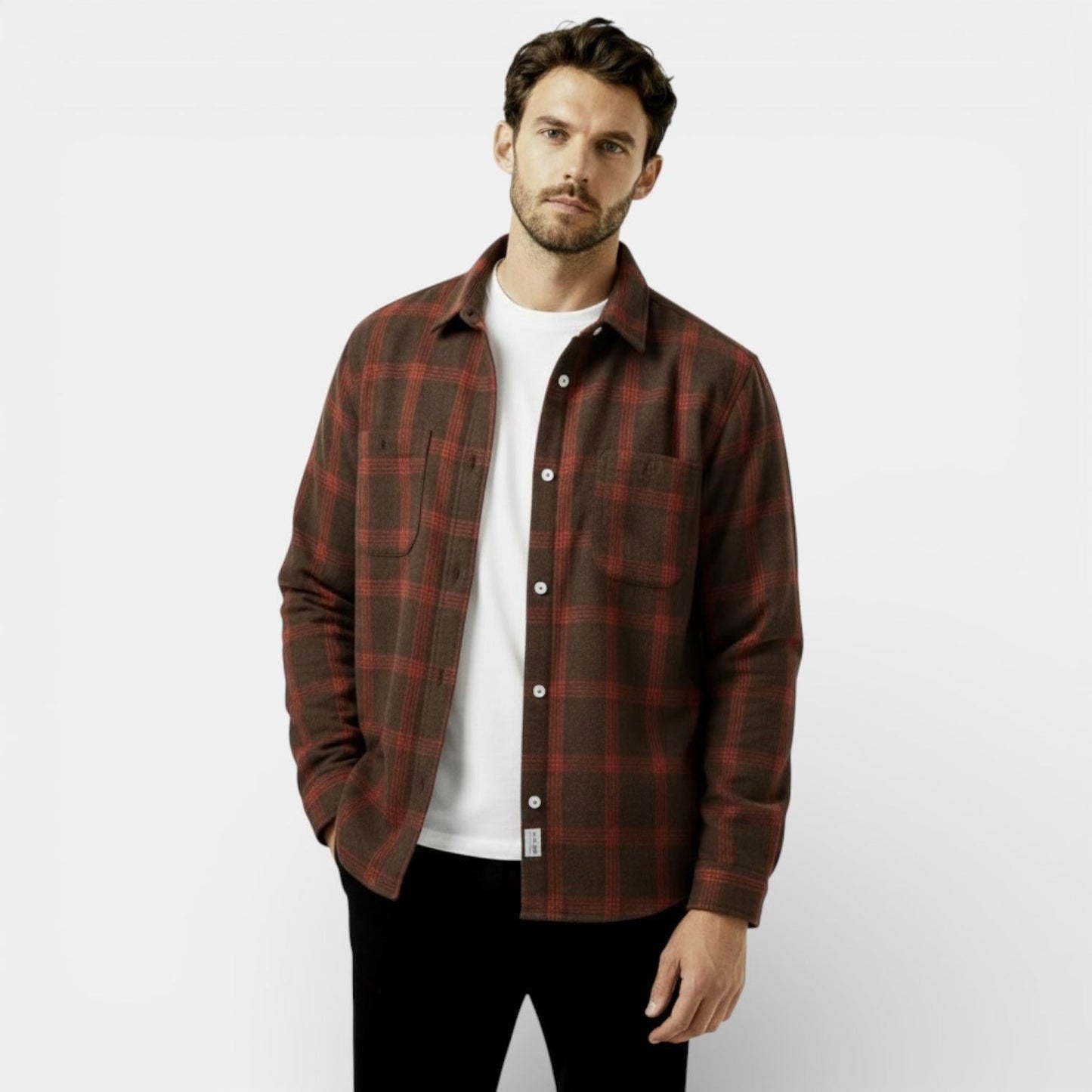 Men's Plaid Flannel Shirt - Soft Brushed Cotton - Classic Check Design - Casual Wear for Everyday Comfort