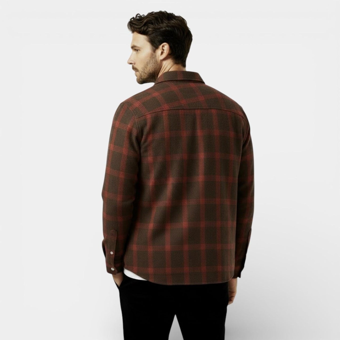Men's Plaid Flannel Shirt - Soft Brushed Cotton - Classic Check Design - Casual Wear for Everyday Comfort - Image 3