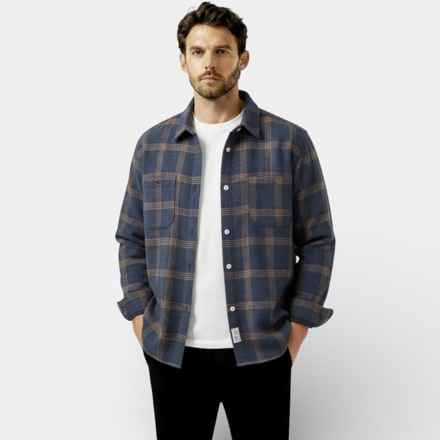 Men's Plaid Flannel Shirt - Soft Brushed Cotton - Classic Check Design - Casual Wear for Everyday Comfort - Image 4