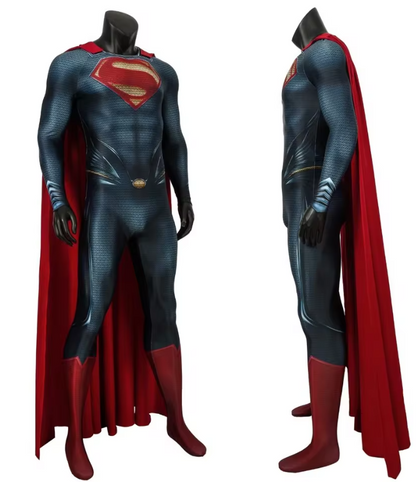 Men's Hero Costume Jumpsuit | Cape Printed Fancy Dress