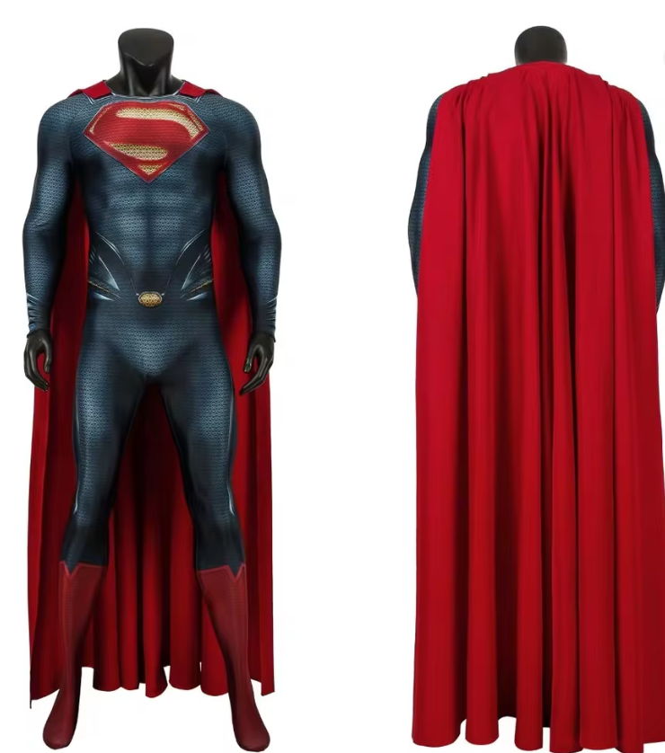 Men's Hero Costume Jumpsuit | Cape Printed Fancy Dress