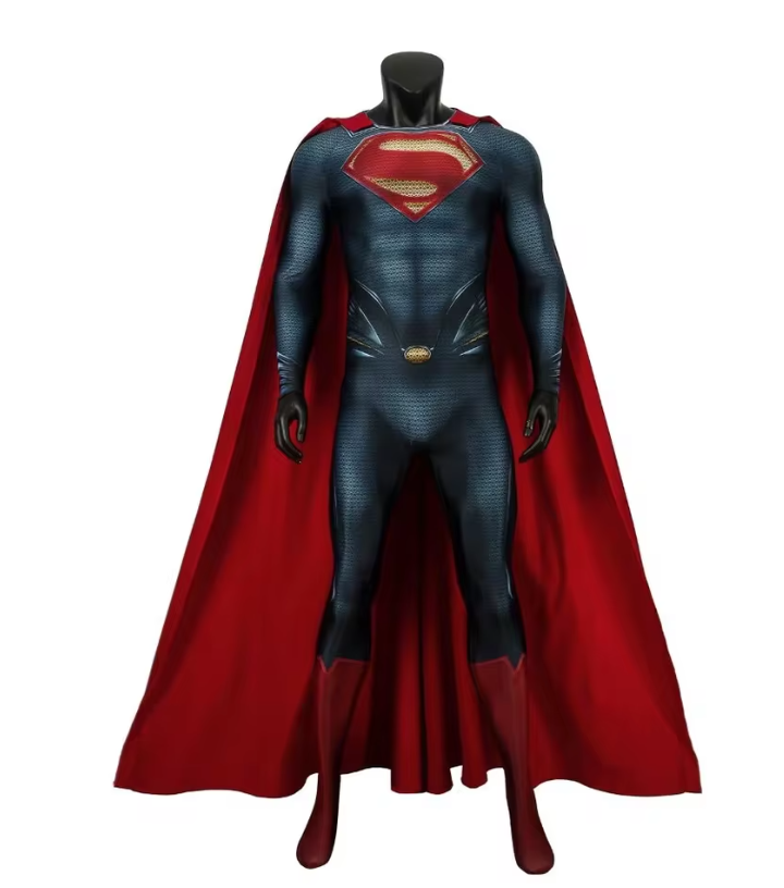 Men's Hero Costume Jumpsuit | Cape Printed Fancy Dress