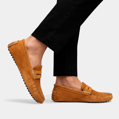 Men's Suede Driving Loafers - Casual Slip-On Shoes for Everyday Wear - Image 5