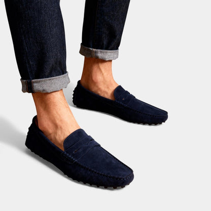 Men's Suede Driving Loafers - Casual Slip-On Shoes for Everyday Wear - Image 7