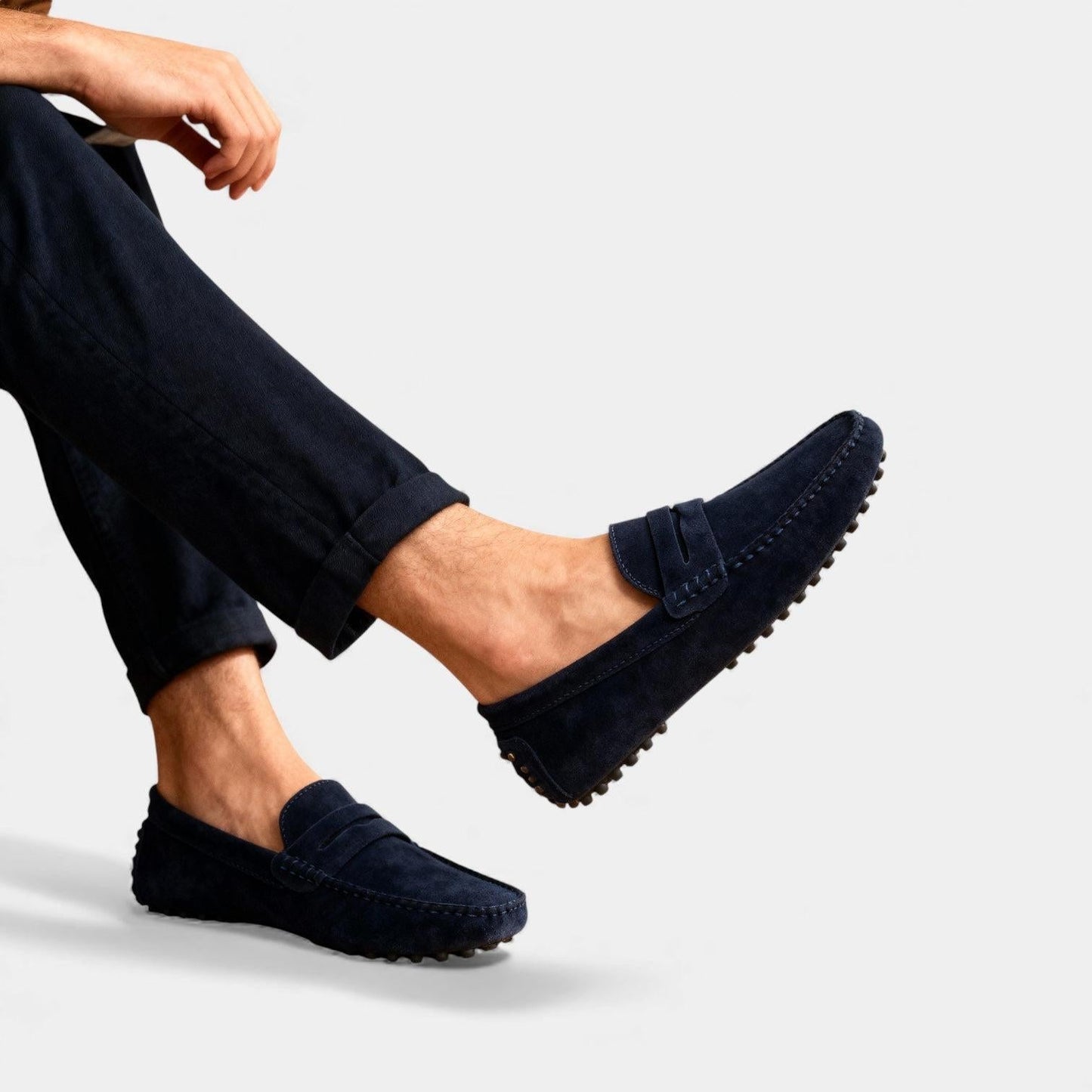 Men's Suede Driving Loafers - Casual Slip-On Shoes for Everyday Wear - Image 8