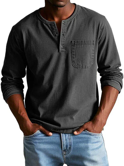 Philipp | Men’s Casual Long-Sleeve Henley Shirt - Image 5