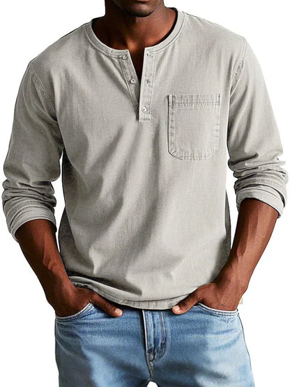 Philipp | Men’s Casual Long-Sleeve Henley Shirt - Image 6