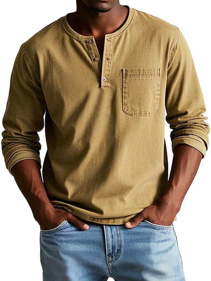 Philipp | Men’s Casual Long-Sleeve Henley Shirt - Image 7