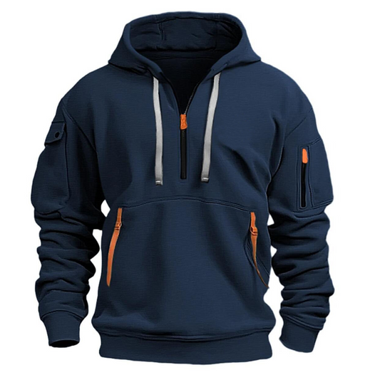 Samuel | Men's Casual Hoodie with Zipper Pockets