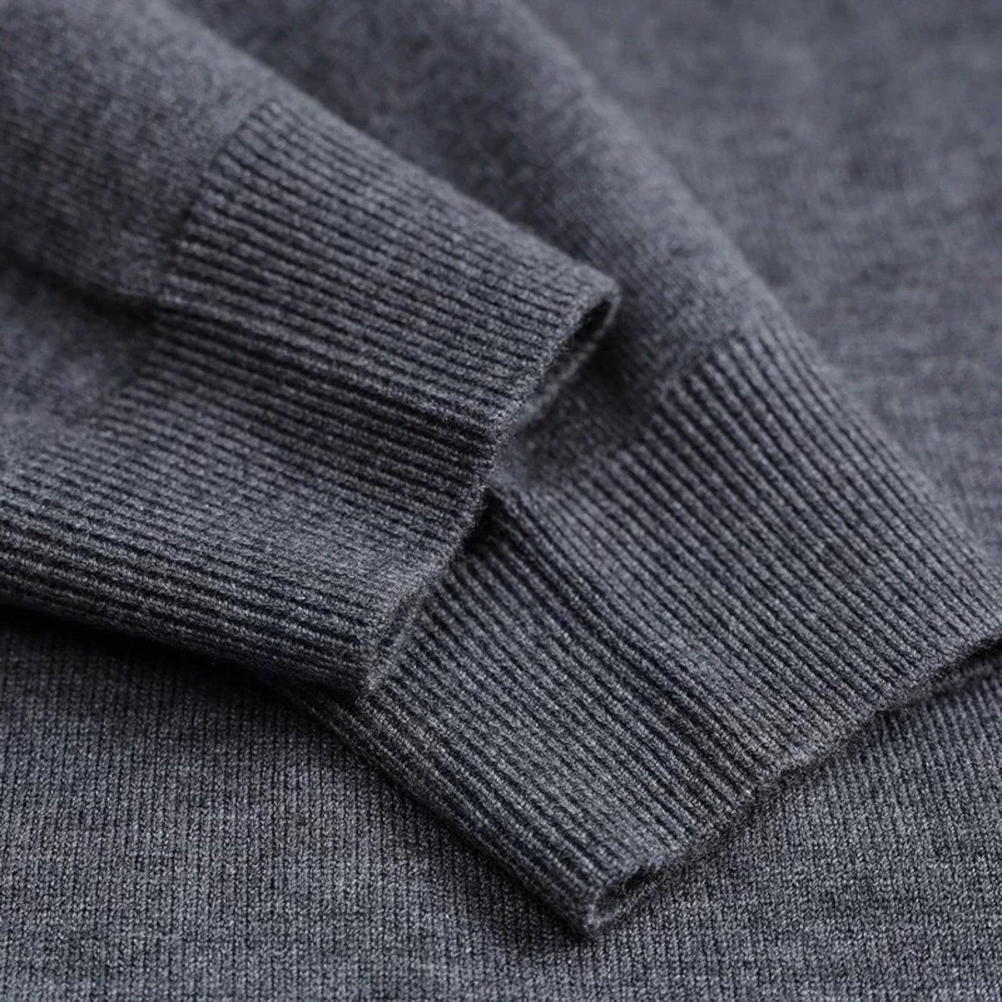 Men's Merino Wool Mock Neck Sweater - Raglan Sleeve Knit Jumper for Casual Wear - Image 4