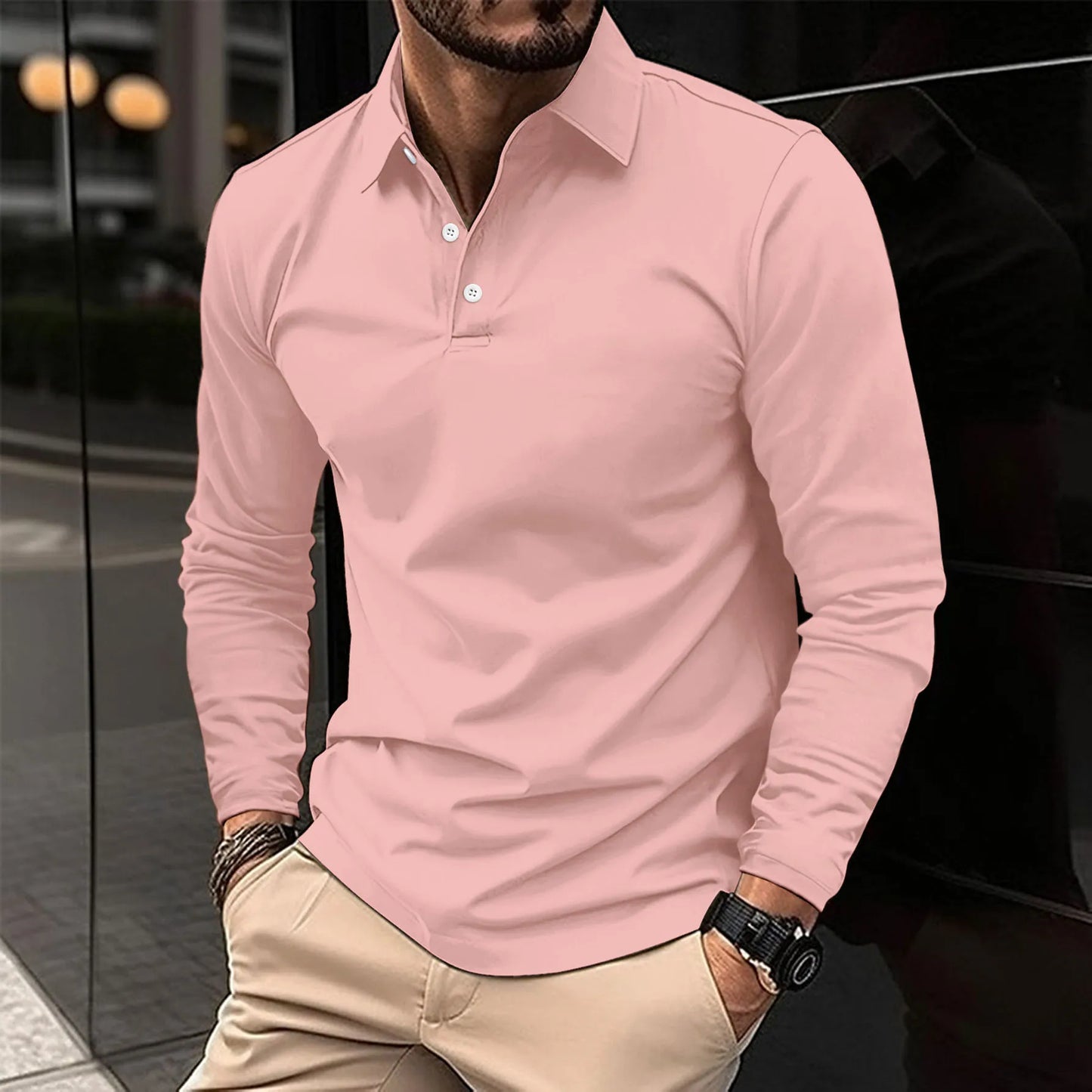 Gideon | Klassisches Langarm-Poloshirt - Image 3