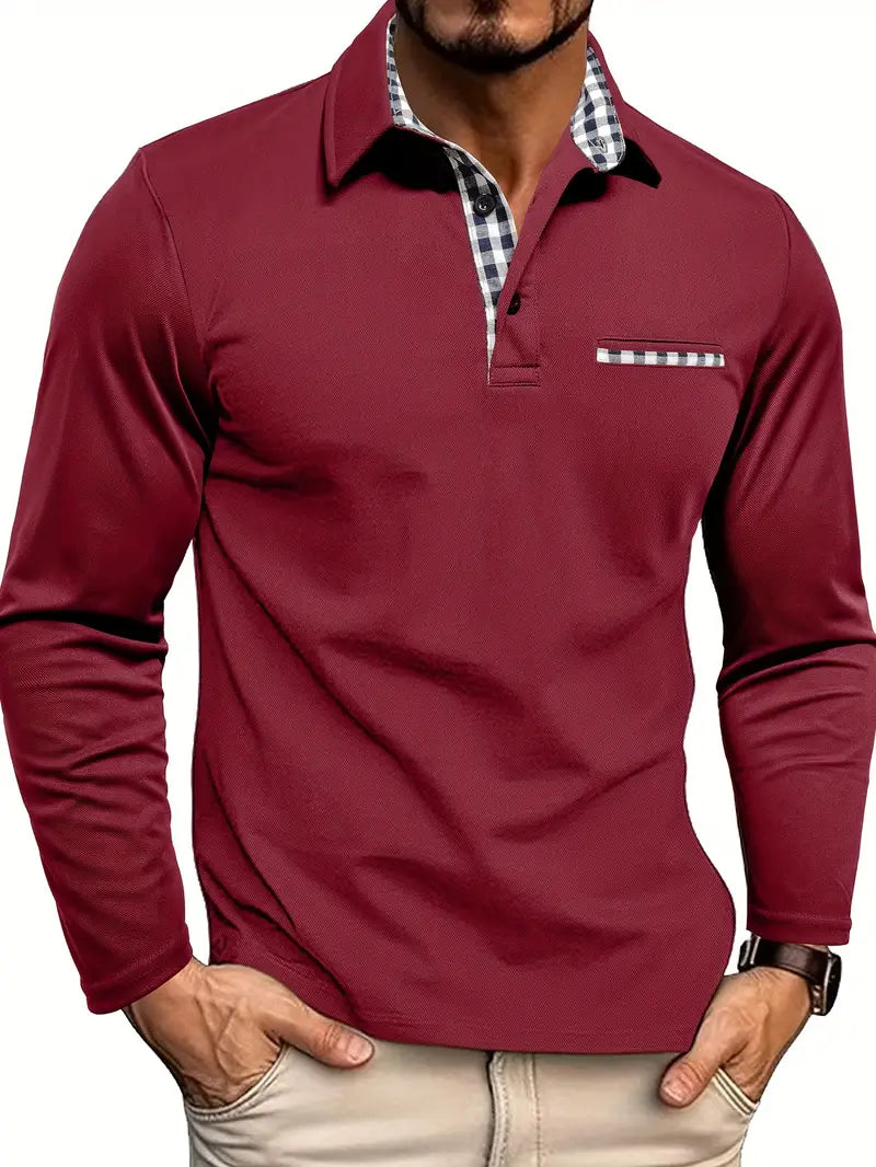 Chris | Herren Winter Langarm Polo-Shirt - Image 2