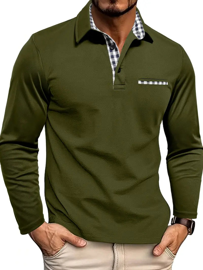 Chris | Herren Winter Langarm Polo-Shirt - Image 3