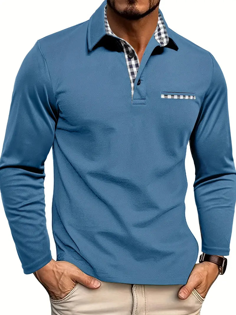 Chris | Herren Winter Langarm Polo-Shirt - Image 4