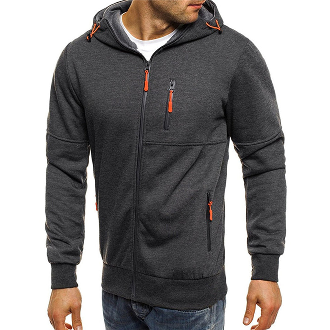 Karl | Casual Men's Zip-Up Hoodie - Image 4