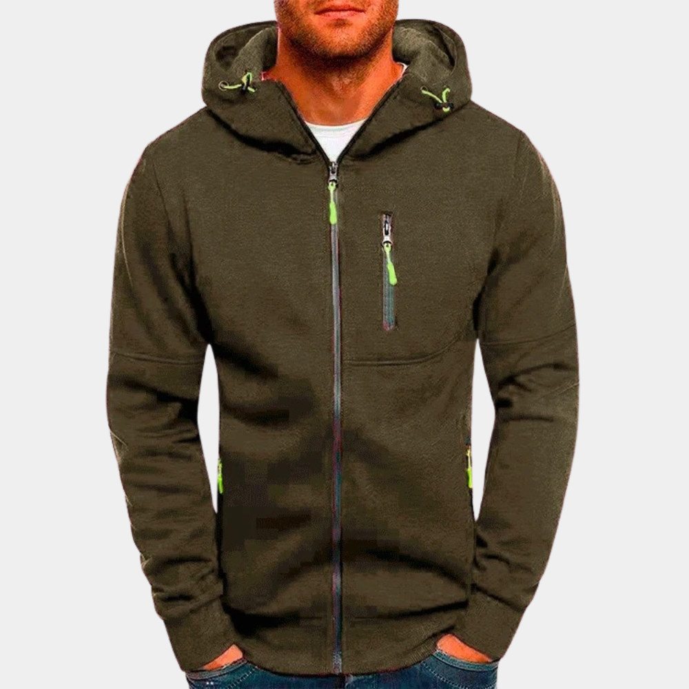 Karl | Casual Men's Zip-Up Hoodie - Image 10