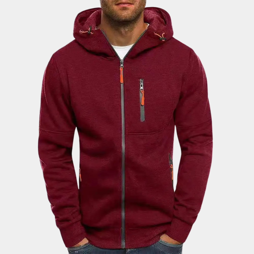 Karl | Casual Men's Zip-Up Hoodie - Image 12